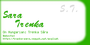 sara trenka business card