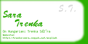 sara trenka business card